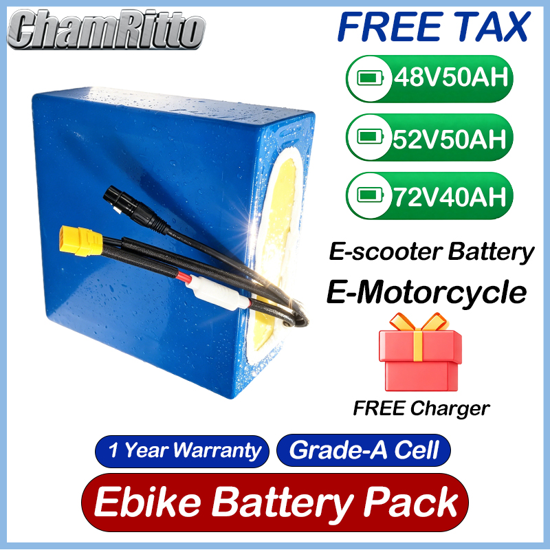 60V 50Ah Electric Scooter Battery - Batería de Litio 21700 de 1500W