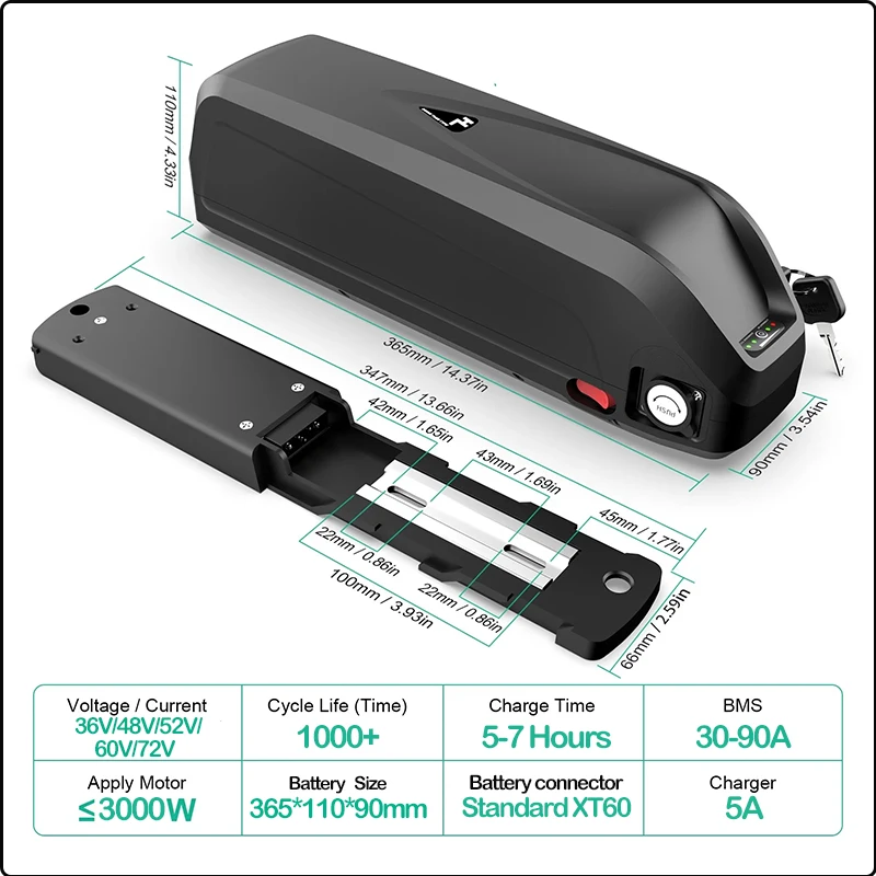 Batería para Bicicleta Eléctri - 72V 50Ah 21700 Lithium Battery reseña y precio