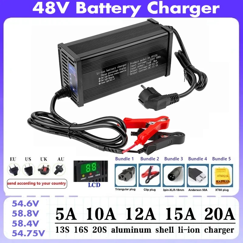 Cargador de batería de litio p - 84V 20A Smart Charger reseña y precio